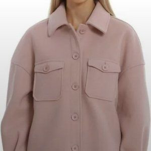 Avec Les Filles - Wool Blend Shacket Blush Rose XXL